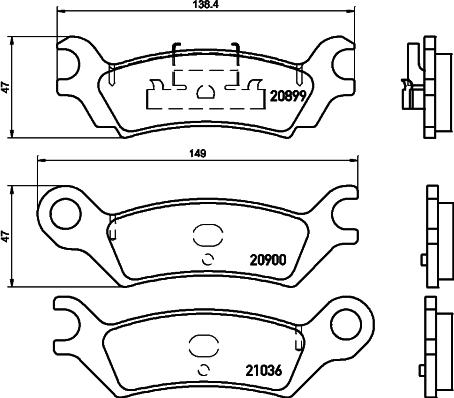 Mintex MDB1477 - Гальмівні колодки, дискові гальма autocars.com.ua