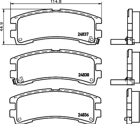 Mintex MDB1661 - Гальмівні колодки, дискові гальма autocars.com.ua