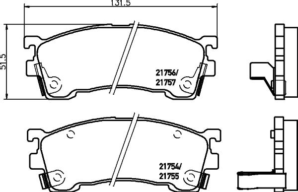 Mintex MDB1678 - Гальмівні колодки, дискові гальма autocars.com.ua