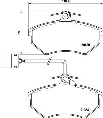 Mintex MDB1700 - Тормозные колодки, дисковые, комплект autodnr.net