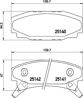 Mintex MDB1777 - Гальмівні колодки, дискові гальма autocars.com.ua