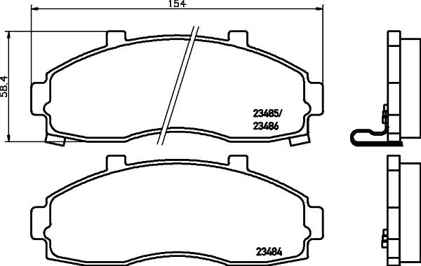 Mintex MDB1923 - Гальмівні колодки, дискові гальма autocars.com.ua