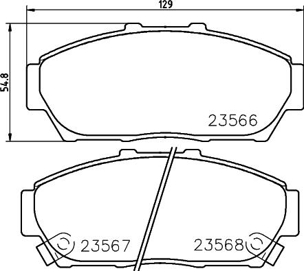 Mintex MDB2005 - Гальмівні колодки, дискові гальма autocars.com.ua