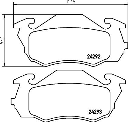 Mintex MDB2021 - Гальмівні колодки, дискові гальма autocars.com.ua