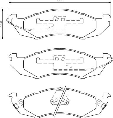 Mintex MDB2124 - Гальмівні колодки, дискові гальма autocars.com.ua