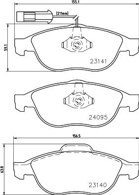 Mintex MDB2132 - Тормозные колодки, дисковые, комплект autodnr.net