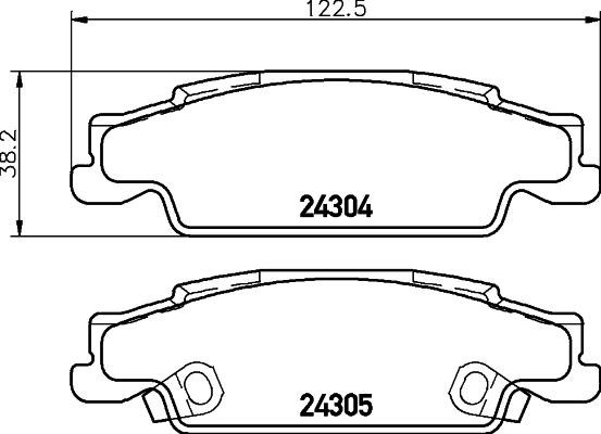 Mintex MDB2324 - Гальмівні колодки, дискові гальма autocars.com.ua