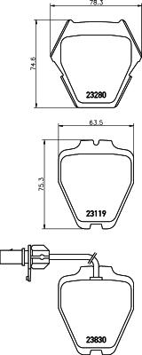 Mintex MDB2358 - Тормозные колодки, дисковые, комплект avtokuzovplus.com.ua