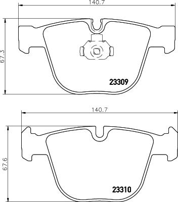 Mintex MDB2419 - Гальмівні колодки, дискові гальма autocars.com.ua