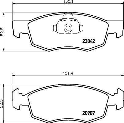 Mintex MDB2532 - Тормозные колодки, дисковые, комплект avtokuzovplus.com.ua