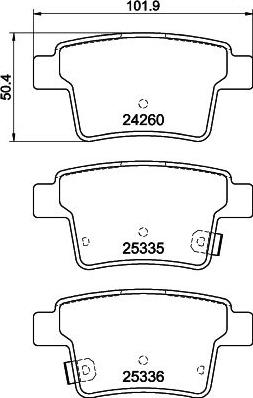 Mintex MDB2691 - Гальмівні колодки, дискові гальма autocars.com.ua