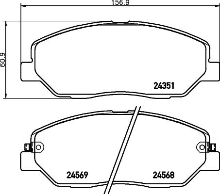 BENDIX D2034 - Гальмівні колодки, дискові гальма autocars.com.ua
