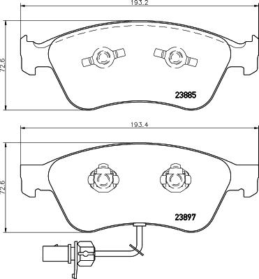 Mintex MDB2825 - Гальмівні колодки, дискові гальма autocars.com.ua