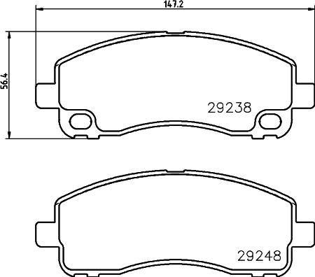 Mintex MDB2991 - Гальмівні колодки, дискові гальма autocars.com.ua