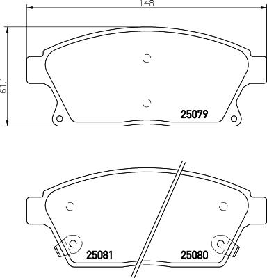 Mintex MDB3099 - Гальмівні колодки, дискові гальма autocars.com.ua