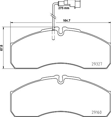 Mintex MDB3205 - Тормозные колодки, дисковые, комплект avtokuzovplus.com.ua