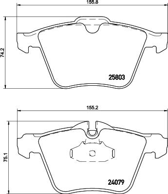 Mintex MDB3366 - Тормозные колодки, дисковые, комплект avtokuzovplus.com.ua