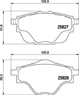 Mintex MDB3402 - Гальмівні колодки, дискові гальма autocars.com.ua