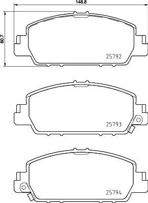 Mintex MDB3431 - Гальмівні колодки, дискові гальма autocars.com.ua