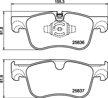 Mintex MDB3489 - Гальмівні колодки, дискові гальма autocars.com.ua