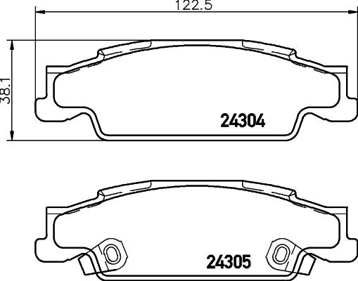 Mintex MDB3728 - Гальмівні колодки, дискові гальма autocars.com.ua