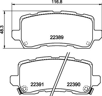 Mintex MDB3843 - Гальмівні колодки, дискові гальма autocars.com.ua