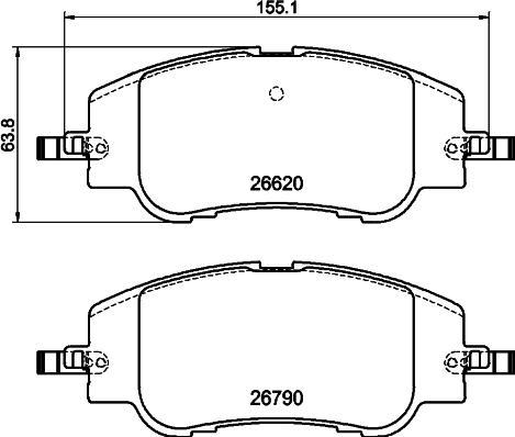 Mintex MDB4340 - Тормозные колодки, дисковые, комплект autodnr.net