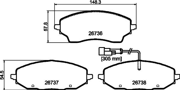 Mintex MDB4366 - Тормозные колодки, дисковые, комплект avtokuzovplus.com.ua