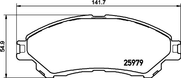 Mintex MDB83427 - Тормозные колодки, дисковые, комплект avtokuzovplus.com.ua