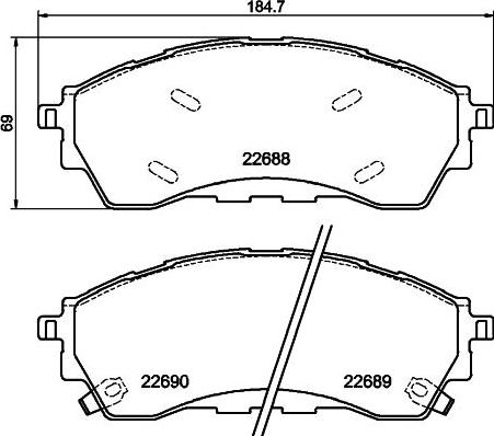 Mintex MDB83454 - Гальмівні колодки, дискові гальма autocars.com.ua