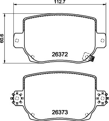 Mintex MDB83476 - Гальмівні колодки, дискові гальма autocars.com.ua