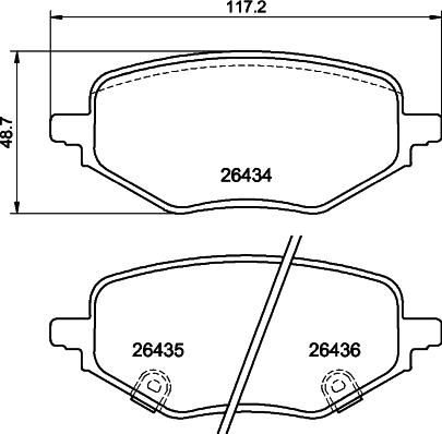 Mintex MDB83484 - Гальмівні колодки, дискові гальма autocars.com.ua