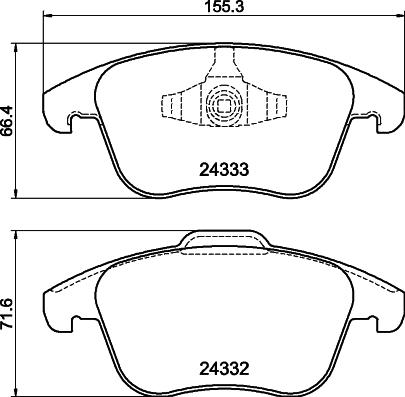 Mintex MDB83485 - Гальмівні колодки, дискові гальма autocars.com.ua