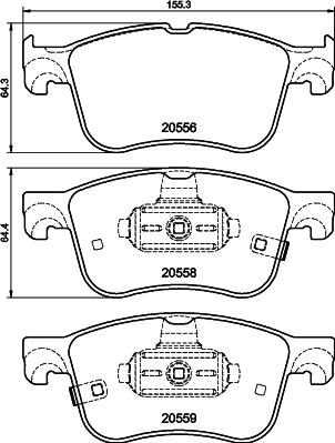 Mintex MDB84170 - Гальмівні колодки, дискові гальма autocars.com.ua