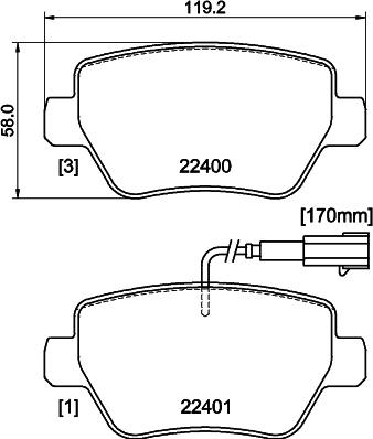 Mintex MDB84236 - Гальмівні колодки, дискові гальма autocars.com.ua