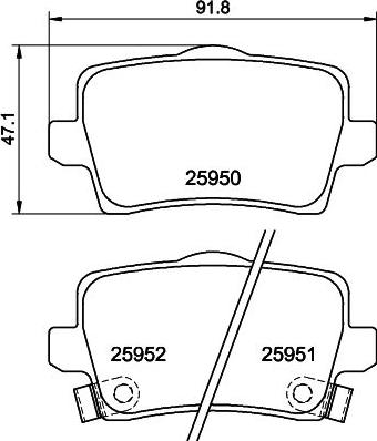 Mintex MDB84268 - Гальмівні колодки, дискові гальма autocars.com.ua