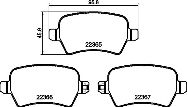 Mintex MDB84274 - Гальмівні колодки, дискові гальма autocars.com.ua