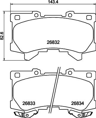 Mintex MDB84350 - Гальмівні колодки, дискові гальма autocars.com.ua