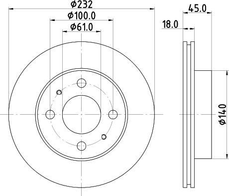 Mintex MDC1041 - Гальмівний диск autocars.com.ua