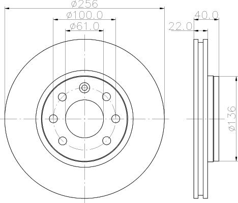 Mintex MDC1060 - Тормозной диск avtokuzovplus.com.ua