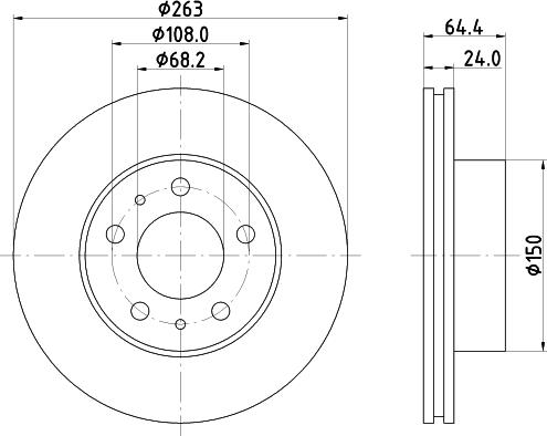 Mintex MDC1087 - Тормозной диск avtokuzovplus.com.ua