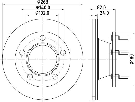 Mintex MDC1098 - Тормозной диск avtokuzovplus.com.ua