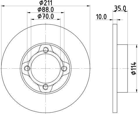 Mintex MDC1102 - Гальмівний диск autocars.com.ua