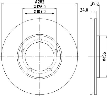 Mintex MDC1126 - Гальмівний диск autocars.com.ua