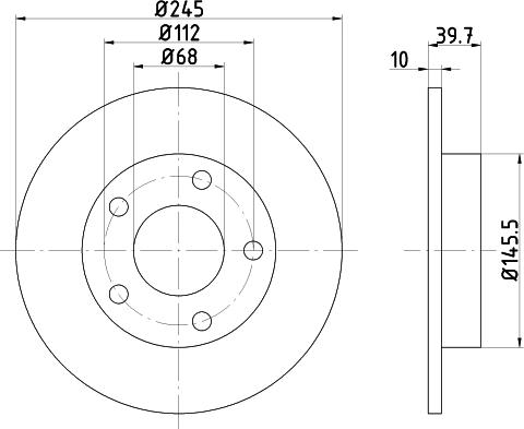 Mintex MDC1155 - Гальмівний диск autocars.com.ua