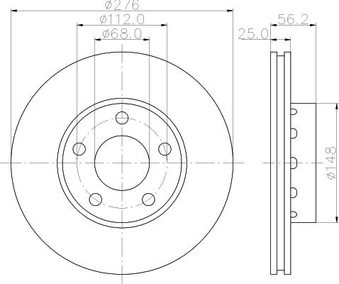 Mintex MDC1156 - Тормозной диск avtokuzovplus.com.ua