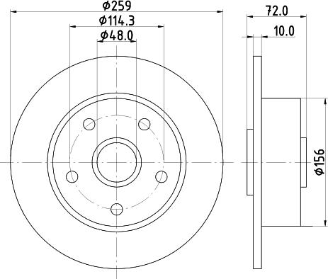 Mintex MDC1184 - Тормозной диск avtokuzovplus.com.ua