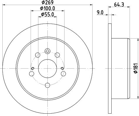 Mintex MDC1190 - Тормозной диск avtokuzovplus.com.ua