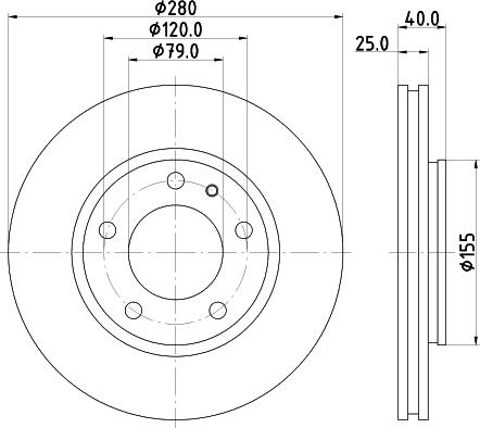 Mintex MDC1200 - Гальмівний диск autocars.com.ua