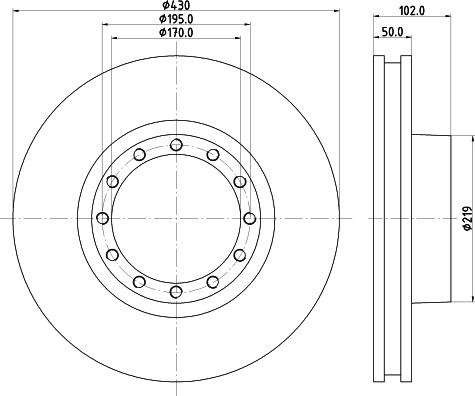 Mintex MDC1246 - Тормозной диск avtokuzovplus.com.ua